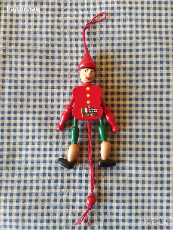 оригинален италиански сувенир марионетка Пинокио Рома, снимка 1