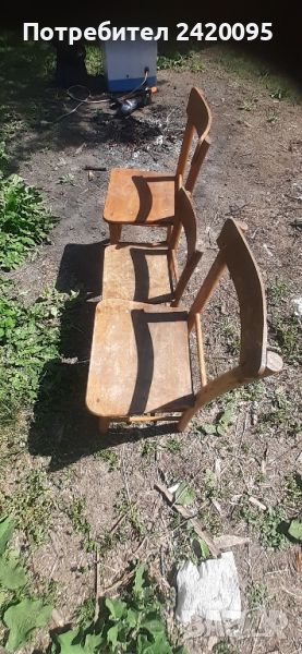 стари малки дървени столове-90лв, снимка 1
