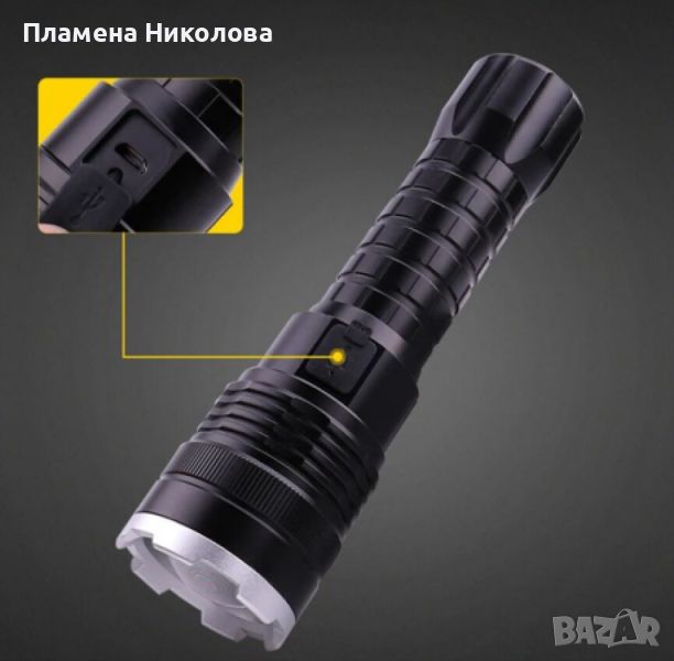 ULTRA LED фенер P90, алуминий, регулируем фокус, 5 режима на светене, водоустойчивост, 8800mAh, снимка 1