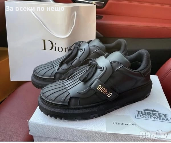 Christian Dior Дамски Черни Кожени Маратонки👟Дамски Спортни Обувки Кристиян Диор Код P1235, снимка 1