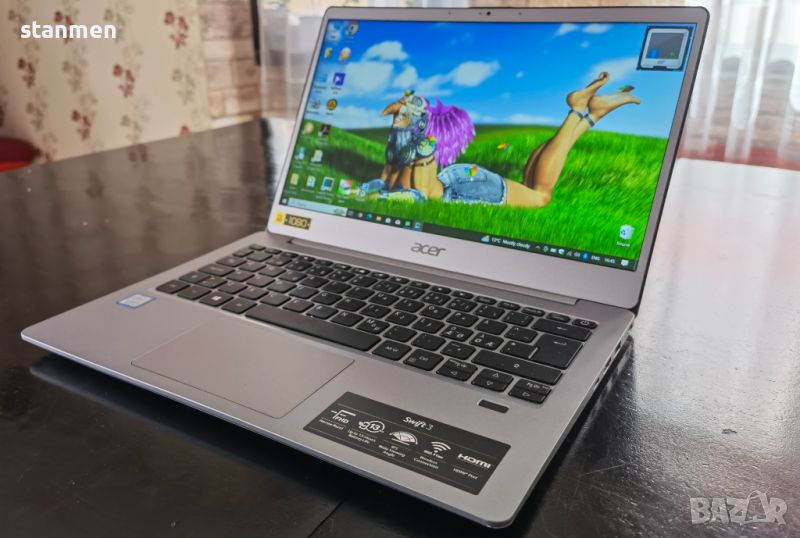 Продавам лаптоп Acer Swift SF313/8x1.8ghzThr/IPSматFullHD13.3сКам/8gb/ssd512gb/5ч.бат/СветещаКВ/Проф, снимка 1