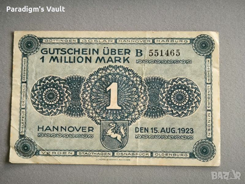 Райх банкнота - Германия(Саксония)- 1 000 000 марки | 1923г., снимка 1