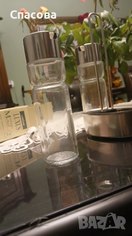 Стъклен Оливник 3 части, снимка 5 - Аксесоари за кухня - 51980723