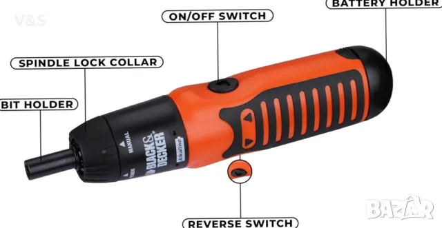 Отверка с батерия Black & Decker , снимка 3 - Винтоверти - 47096627