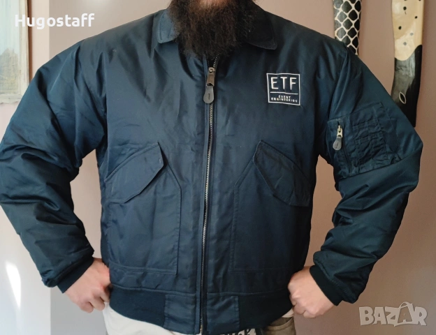 Оригинален пилотски бомбър Army industries CWU Delta cold weather яке от САЩ,черно, размер ХЛ