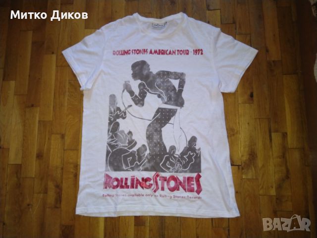 Roling Stones тениска памук маркова Американски тур 1972г.размер Л, снимка 1 - Тениски - 46089565
