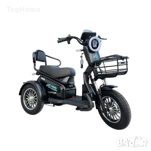  Двуместна Електрическа Триколка PUDDING 1800W Black , снимка 3 - Мотоциклети и мототехника - 42041273