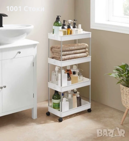 Мобилна Етажерка с 4рафта За Кухня / Баня, снимка 1