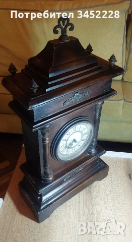 часовник настолен кварцов дърво за ценители , снимка 4 - Антикварни и старинни предмети - 53396516