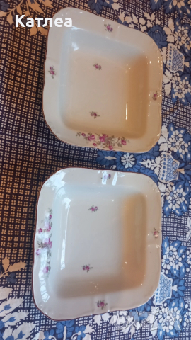 Квадратна порцеланова купа 2 бр., снимка 2 - Прибори за хранене, готвене и сервиране - 53941625