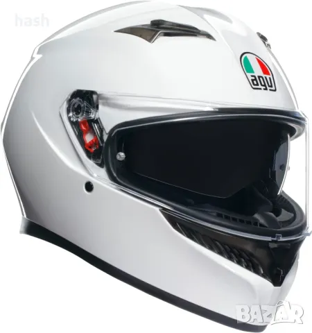 КАСКА AGV K3 E2206 - MONO SETA WHITE, размер М, снимка 1