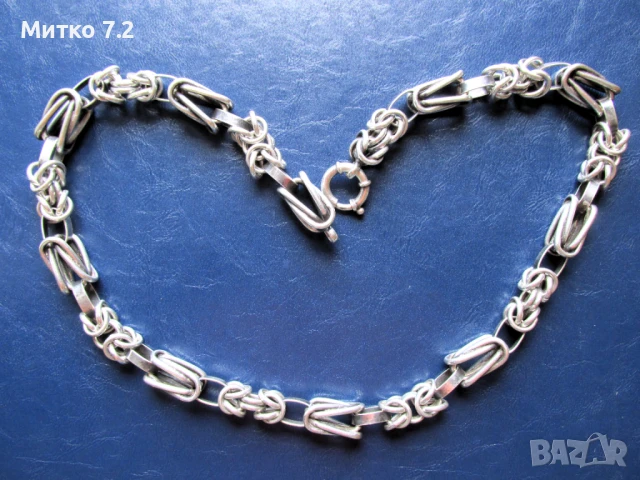 сребърен ланец - 11, снимка 8 - Колиета, медальони, синджири - 50872179