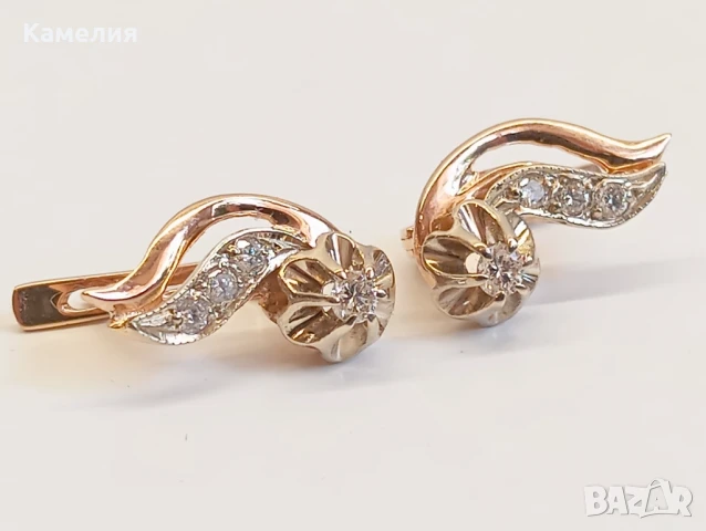 Руско злато , снимка 2 - Обеци - 50770263