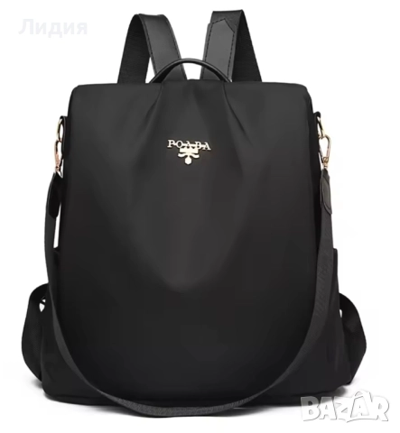 Стилна и практична черна дамска раница , снимка 5 - Чанти - 52133289
