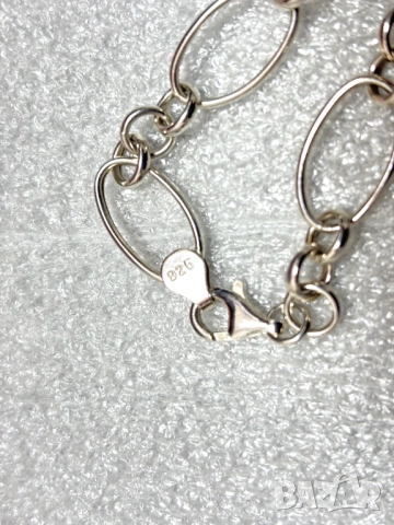 Сребърен Комплект/колие+гривна/ (проба 925)- 29,21 грама, снимка 12 - Колиета, медальони, синджири - 53732259