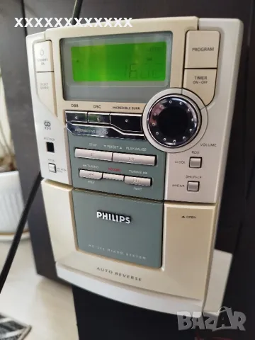 малка аудиосистема philips с колони aux cd tape fm , снимка 3 - Аудиосистеми - 49243809