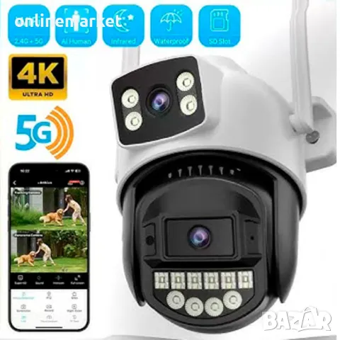 Безжична 10MP WIFI Camera Нощно виждане, снимка 2 - IP камери - 47376457