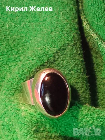 ЕФЕКТЕН ВинтиджАРТ СКЪПОЦЕНЕН СРЕБЪРЕН ПРЪСТЕН СРЕБРО 925 SEZGIN СЕЗГИН с ШЛИФОВАН ЧЕРЕН ОНИКС 29924, снимка 15 - Пръстени - 49913329