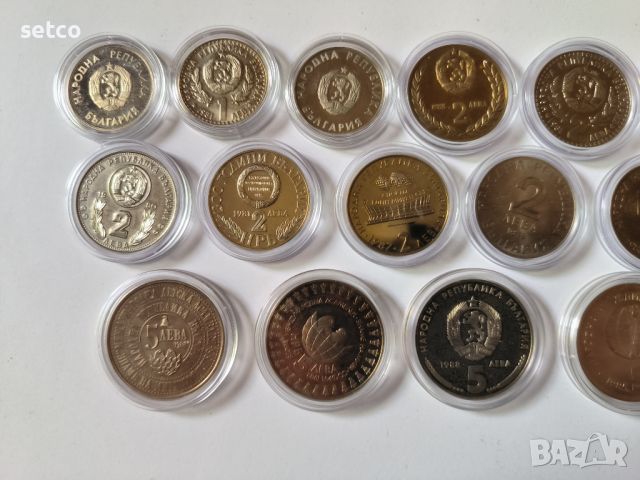 Лот 21 броя по 1, 2 и 5 лева възпоменателни монети България, снимка 6 - Нумизматика и бонистика - 45708573