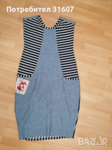 Дизайнерска ленена рокля с лисичка – Nora Vakarelova