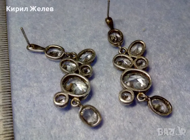 СКЪПОЦЕННИ СРЕБЪРНИ ОБЕЦИ РОДИРАНО СРЕБРО 925 с ЮВЕЛИРНО ФАСЕТИРАН МОЙСАНИТ ЧАСТ от КОМПЛЕКТ 38702, снимка 13 - Обеци - 50335953