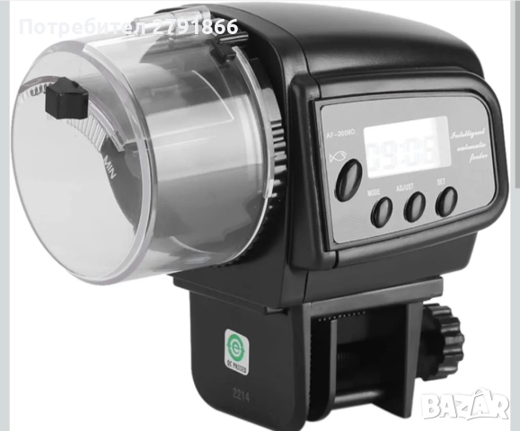 LCD електронен дозатор за рибки с таймер, автоматична машина за аквариумна храна на люспи, пелети 