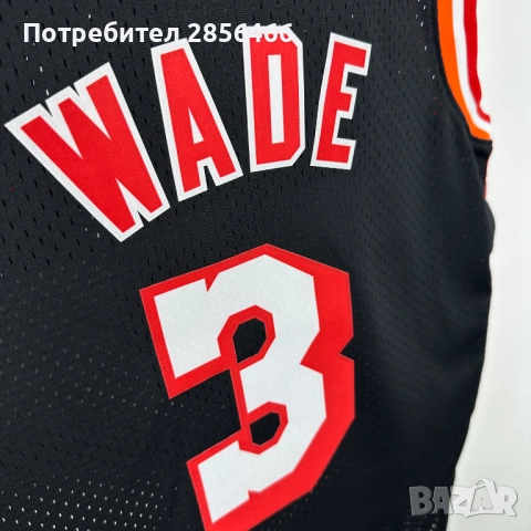 Мъжки потник Mitchell&Ness Dwyane Wade Miami Heat season 2013 размер XL, снимка 6 - Тениски - 52313832