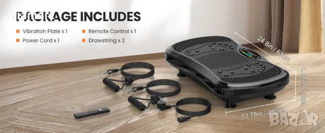 Фитнес вибрираща платформа Betuyoo 628B, 200 нива на интензивност, снимка 9 - Фитнес уреди - 53048387