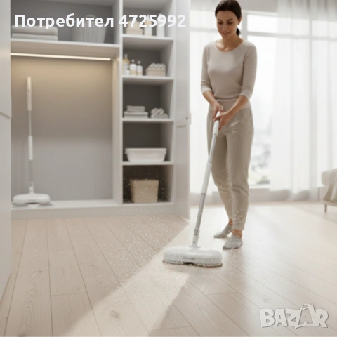 Електрически моп със спрей и центрофуга – за бързо и ефективно почистване, снимка 4 - Други - 53310916