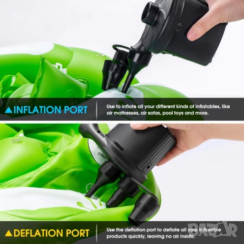 Помпа с адаптери TECHSHARE LQ202 12/220V, снимка 5 - Надуваеми играчки - 52589299