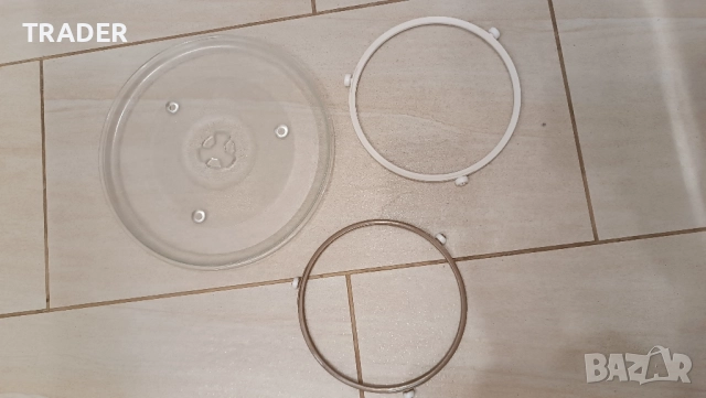 Чиния за микровълнова печка фурна 27 cm , ролер ринг колелца стойка чиния 