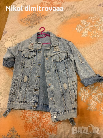 Дамско дънково яке