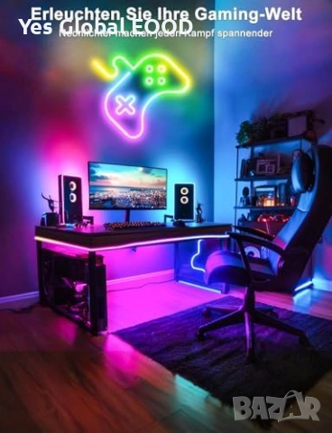 Smart Neon LED лента 10 м RGB IC с Alexa и Google, снимка 7 - Лед осветление - 53416562