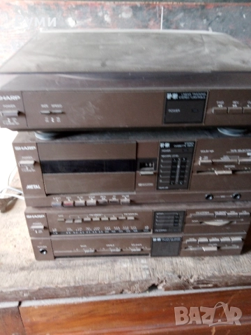 Продавам усилвател, дек и грамофон Шарп 