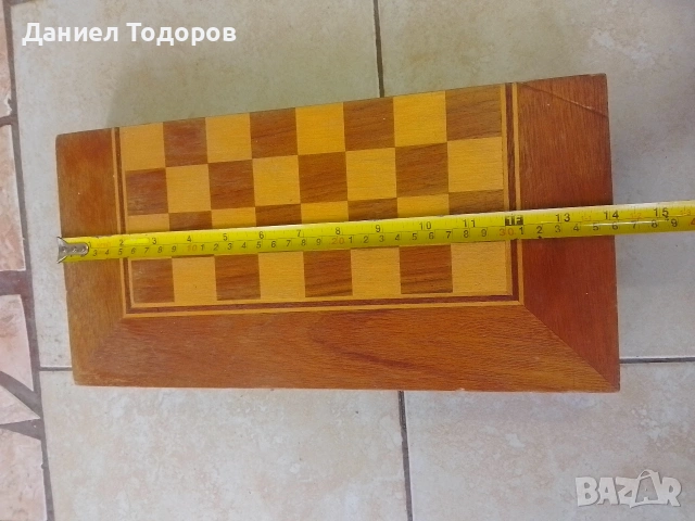 Стар Дървен Шах - Табла.Размери - 36х 36см., снимка 9 - Шах и табла - 54112491