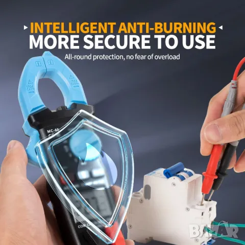 Цифров мултицет с клещи FNIRSI MC-40, снимка 4 - Клещи - 49824798