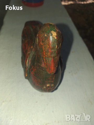 ПАТКА ПТИЦА ЮРДЕЧКА ДЪРВО МЕСИНГ ФИГУРА СТАТУЕТКА, снимка 2 - Антикварни и старинни предмети - 53517094