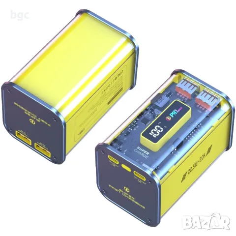 НОВА Външна батерия A+ T147LF - 20 000 mAh Super Charge 3.0 + Power Delivery (PD) 22,5 W, Цифров дис, снимка 2 - Външни батерии - 49439185