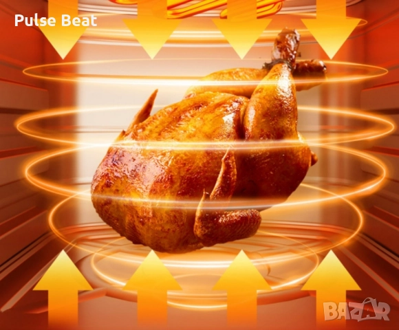 Фритюрник с горещ въздух (Air Fryer) – трислоен, супер голям капацитет . Черен и бял, снимка 8 - Фритюрници - 52429592