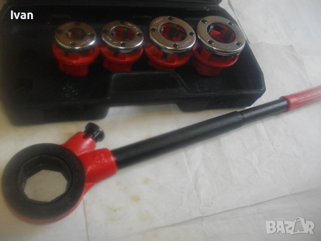 НОВ Резбонарезен комплект BSPT за резби на тръби 1/2"-1 1/4" Винтонарезка Пафта Плашка Винторезка , снимка 2 - Други инструменти - 54033547