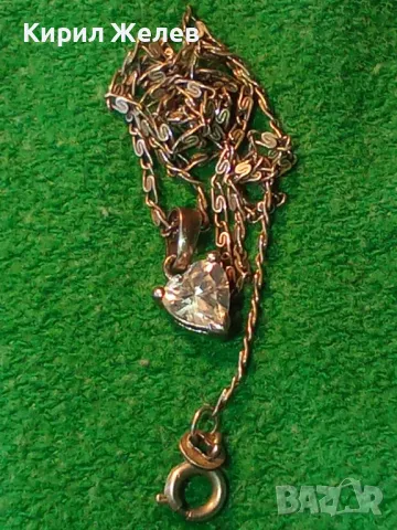 НЕЖЕН СРЕБЪРЕН ПЕНДАНТ с КУБИЧЕН ЦИРКОН ФИАНИТ и СТАРИННА СРЕБЪРНА ВЕРИЖКА СРЕБРО 900 ALIS 39960, снимка 15 - Колиета, медальони, синджири - 50056707