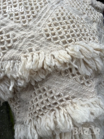 Вълнено покривало , снимка 4 - Антикварни и старинни предмети - 53386048