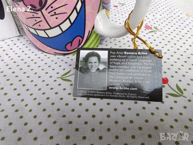 Голям мъг чеширската котка Romero Britto , снимка 8 - Декорация за дома - 52624562