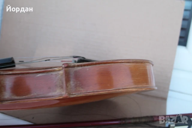 Стара цигулка с лък , снимка 7 - Струнни инструменти - 50565604