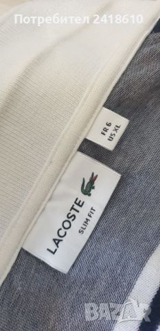 Lacoste Pique Cotton Slim Fit Mens Size 6 - XL ОРИГИНАЛ! Мъжка Тениска!, снимка 14 - Тениски - 46308016
