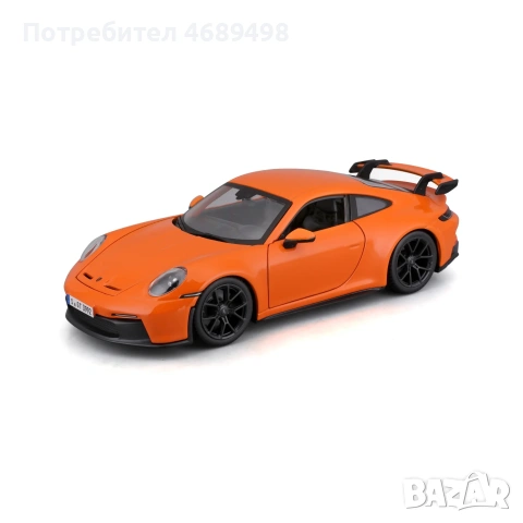 Bburago Porsche 911 GT3 – 1:24 DieCast спортен модел – колекционерска реплика, снимка 4 - Колекции - 53178959