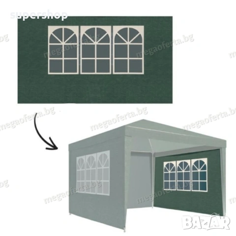 Страници с прозорци 9м. за шатра, завеса за шатра хармоника , снимка 3 - Градински мебели, декорация  - 53929425