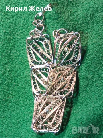 СТАРИННА ПРЕКРАСНА ФИЛИГРАННА СРЕБЪРНА ГРИВНА СРЕБРО ВИСОКА ПРОБА РЪЧНА МАЙСТОРСКА ФИНА РАБОТА 47954, снимка 16 - Антикварни и старинни предмети - 48476776