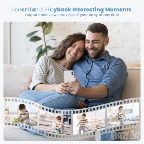 ieGeek 2K бебефон с разделен екран, 5" аудио бебефон с 2 камери, WiFi смартфон, двойна видеокамера, снимка 8 - Бебефони - 54090306