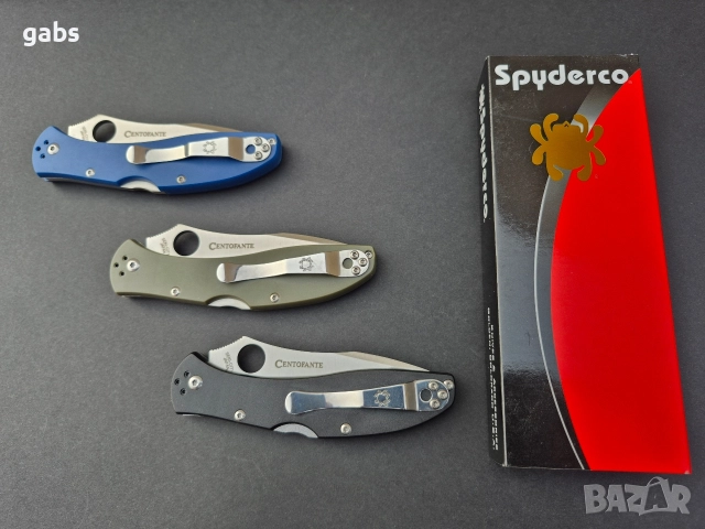 Сгъваем нож Spyderco Centofante С66,три цвята, снимка 8 - Ножове - 49641545